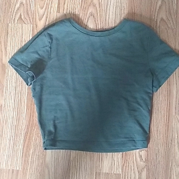 Dark green crop top shirt xs-woman - Picture 1 of 2
